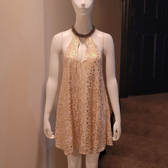 Kimchi Blue Dresses & Skirts - Kimchi Blue Corellia Beaded Neck Mini Dress